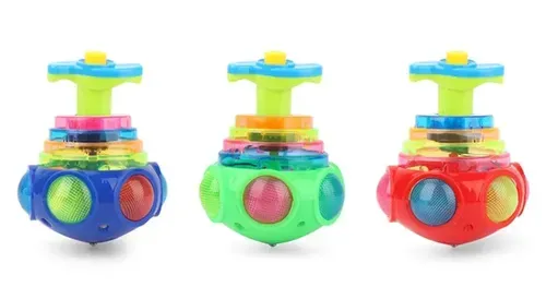 Luminous Rotating Gyro Fidget Spinner with Light and Music for Kids