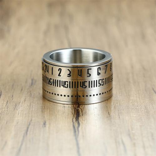 Luxury Rings Engraved with Roman Numerals For Men