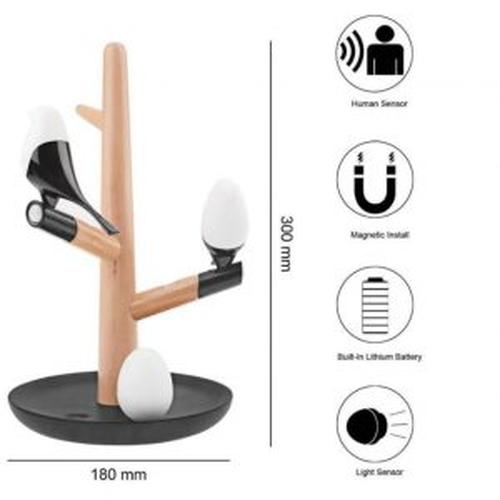 Magnetic Levitation Atmosphere Light with Wireless Charging - Bird's Lamp