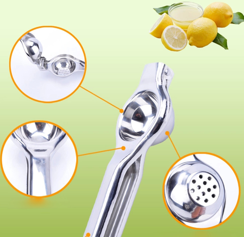 Metal Lemon Manual Juicer - Stainless Steel Fresh Fruit Tool for Kitchen