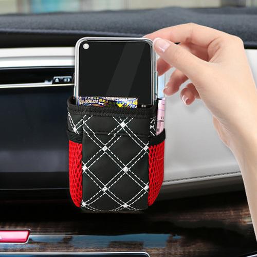 Mini Car Air Vent Storage Bag For Coins, Keys, Phones, Sunglasses And Cup Holder