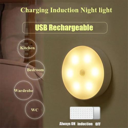 Motion-Activated Rechargeable USB Night Light for Kitchen Cabinets, Tables, Bedrooms, and Decor