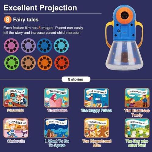 Night Lamp Projection Lamps Starry Night Light Multifunction Story Projector Kids Early Education