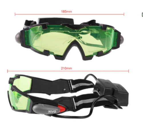 Night Vision Goggles, Adjustable Kids-Led Night Goggles Eye Protection Glass with Anti-laser Lens