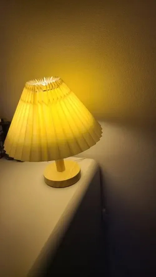 Nordic Pleated Table Lamp - Foldable, Adjustable, USB Powered photo review