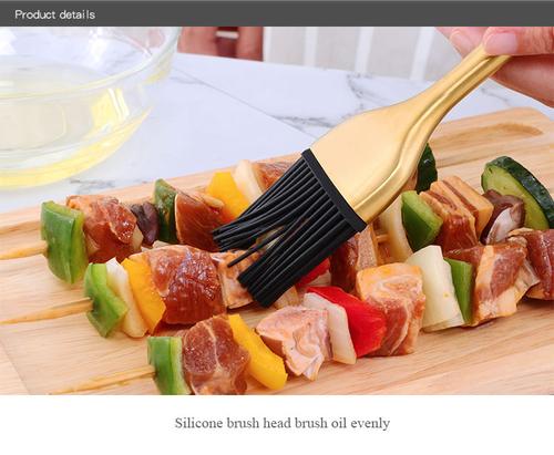 Oil Brushes Stainless Steel Silicone Kitchen Bbq Grilling