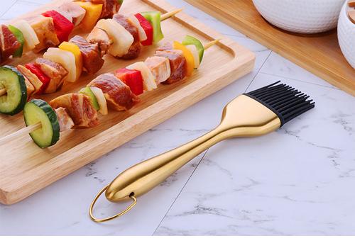 Oil Brushes Stainless Steel Silicone Kitchen Bbq Grilling