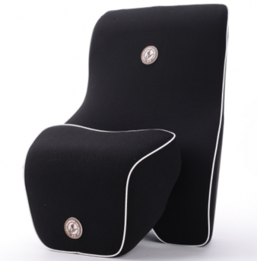 Orthopedic Memory Foam Lumbar Back Support Cushion &amp; Headrest Pillow