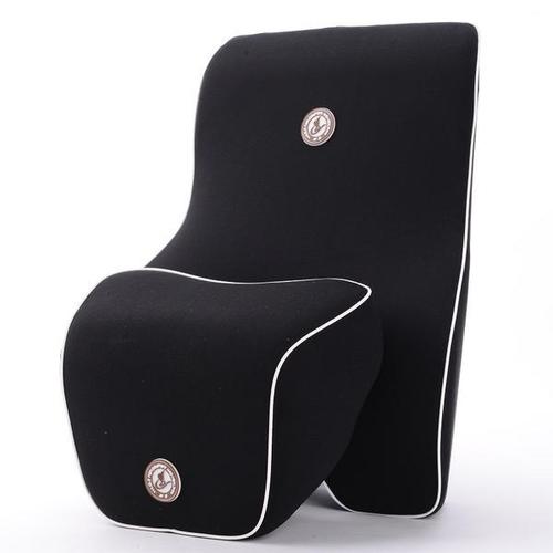 Orthopedic Memory Foam Lumbar Back Support Cushion &amp; Headrest Pillow