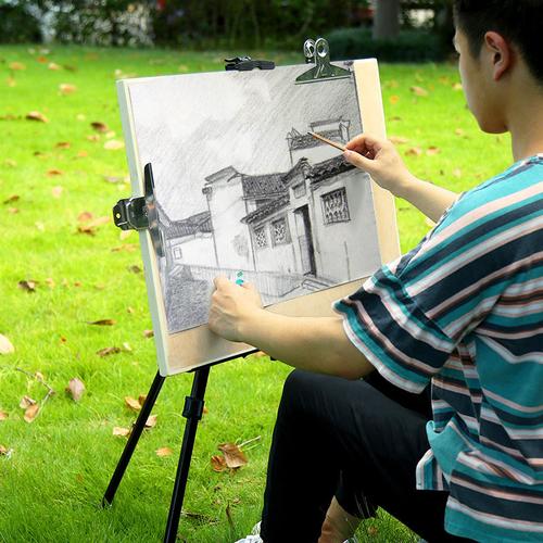 Outdoor Portable Iron Easel Folding Easel