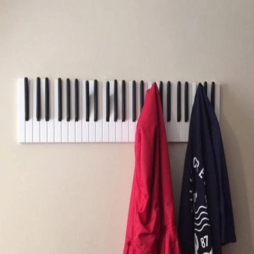 Piano Wooden Coat Racks, Wooden Piano Keyboard Shape Hook Hanger