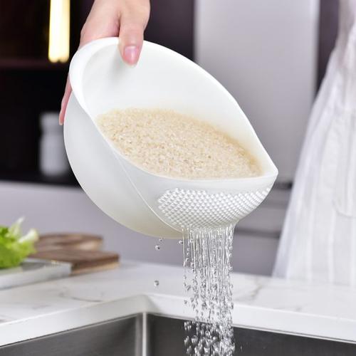 Plastic Rice Sieve with Handles for Kitchen Draining