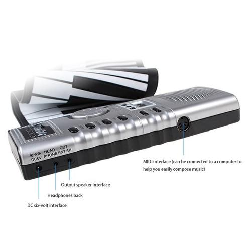 Portable Electric Roll Up Keyboard Piano, 61 Key Hand Roll Piano