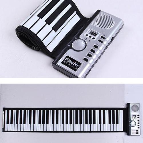 Portable Electric Roll Up Keyboard Piano, 61 Key Hand Roll Piano