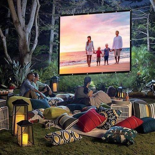 Portable Giant Outdoor Movie Screen 60-150 inches Foldable Projector Screen