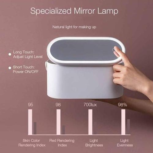 Portable Makeup Case With LED Mirror Cosmetic Storage Box