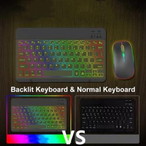 Rainbow Backlit Wireless Mouse Keyboard