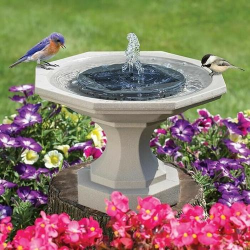 Solar Fountain Water Outdoor Garden Circular Floating Water Landscape