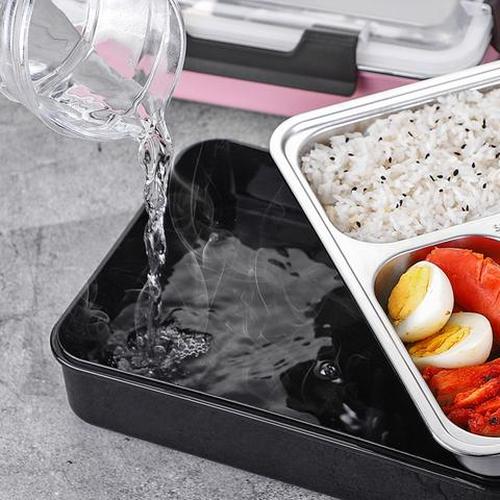 Stainless Steel Japanese Bento Lunch Box with Insulated Lid