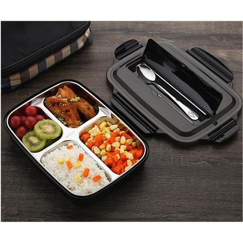 Stainless Steel Japanese Bento Lunch Box with Insulated Lid