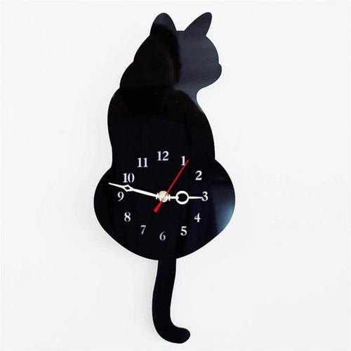 Swinging Tail Pet Wall Clock, Tail Moving Cat Wall Clock