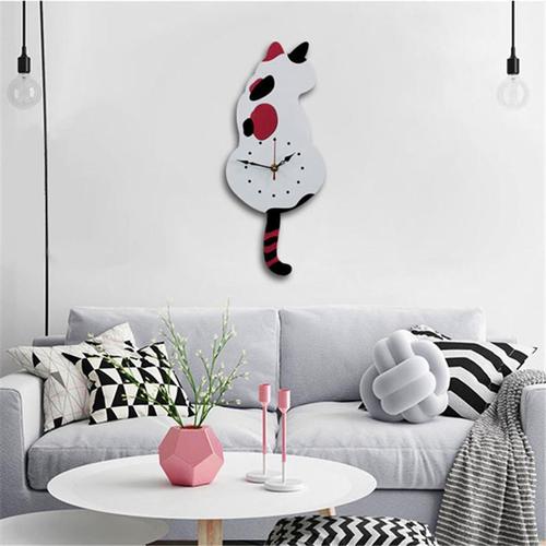 Swinging Tail Pet Wall Clock, Tail Moving Cat Wall Clock