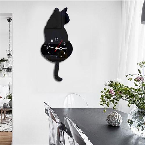 Swinging Tail Pet Wall Clock, Tail Moving Cat Wall Clock