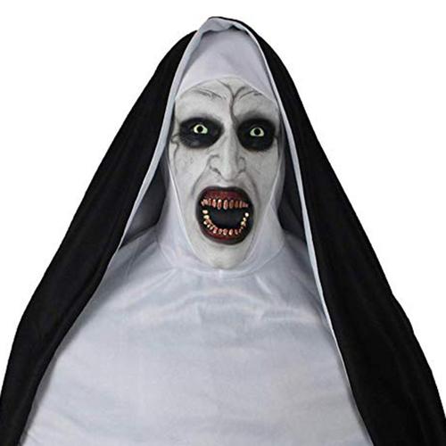 The Nun Horror Valak Mask With Headscarf Full Face For Halloween