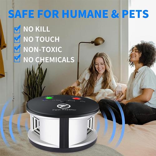 Ultrasonic Pest Repeller - 360° Rodent Repellent &amp; Insect Killer