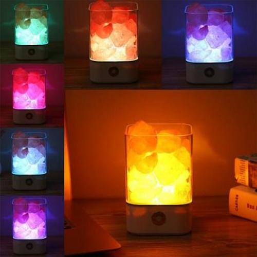 USB Crystal Light Natural Himalayan Salt LED Lamp