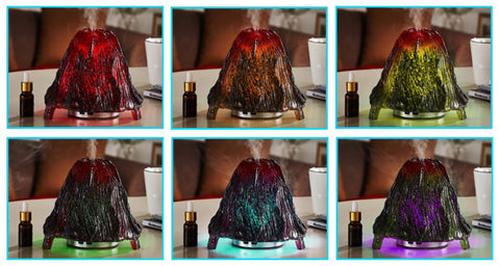 Volcanic Eruption Aroma Diffuser &amp; Humidifier with LED Light and Auto Shut-Off