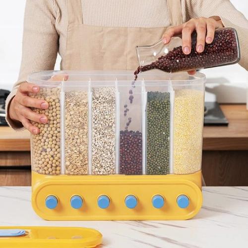 Wall-Mounted Food Grain Storage Boxes - Moisture-Proof &amp; Airtight Kitchen Container