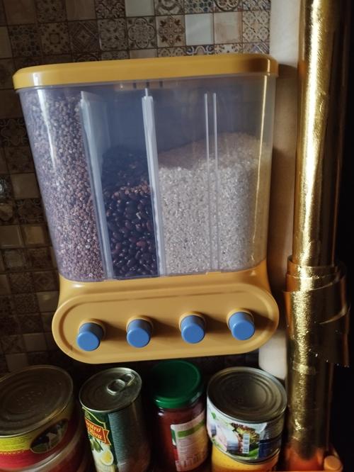 Wall-Mounted Food Grain Storage Boxes - Moisture-Proof & Airtight Kitchen Container photo review