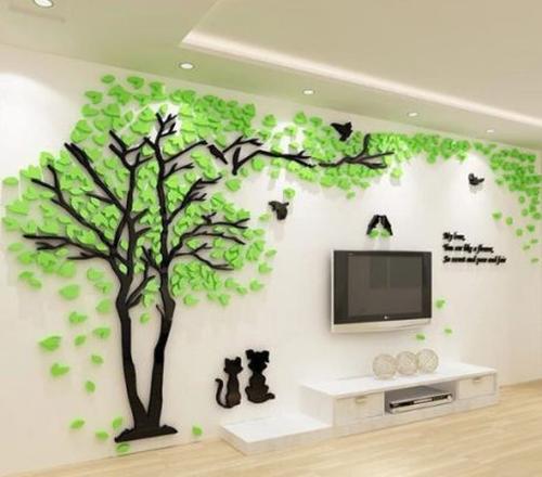 Wall Stickers For TV Living Room Sofa 3D Wall Art Home Decoration