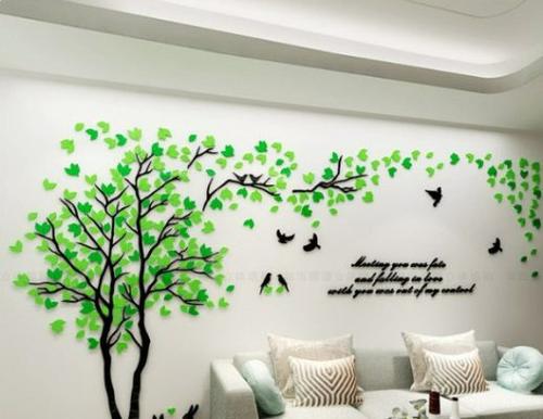 Wall Stickers For TV Living Room Sofa 3D Wall Art Home Decoration