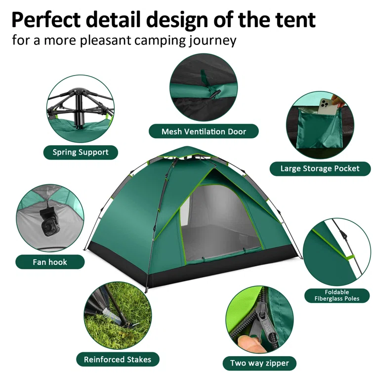 Waterproof outdoor 2 person camping tent