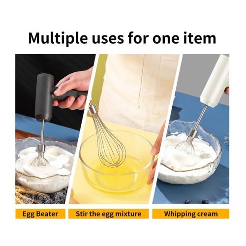 Wireless Handheld Electric Food Mixer - 3 Speeds Egg Beater for Kitchen Baking