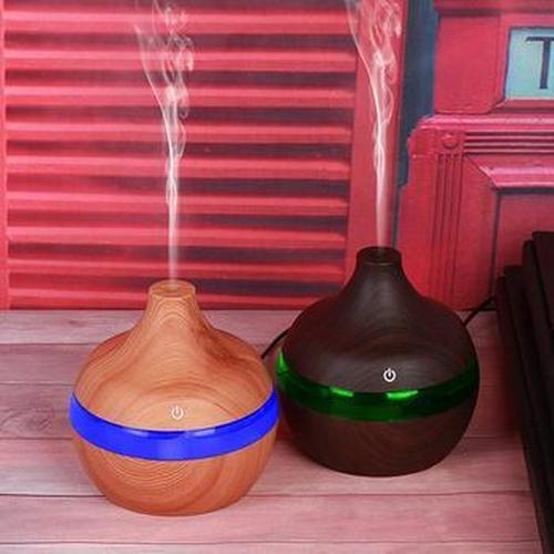 Wood Grain Aromatherapy USB Humidifier Drops Water Air Purification