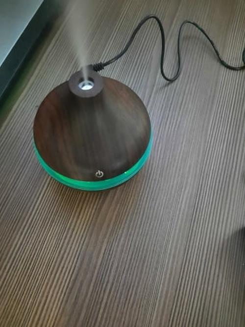 Wood Grain Aromatherapy USB Humidifier Drops Water Air Purification photo review